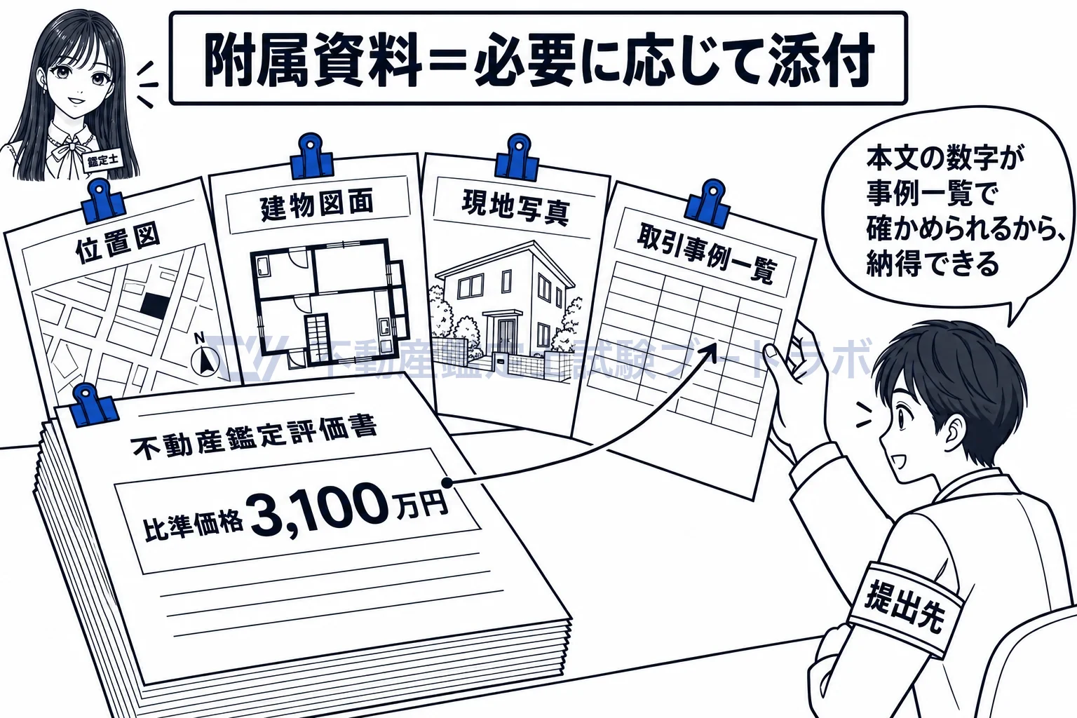 附属資料の図解：本文の判断を、巻末の地図・図面・写真・事例一覧で確かめられるようにする。